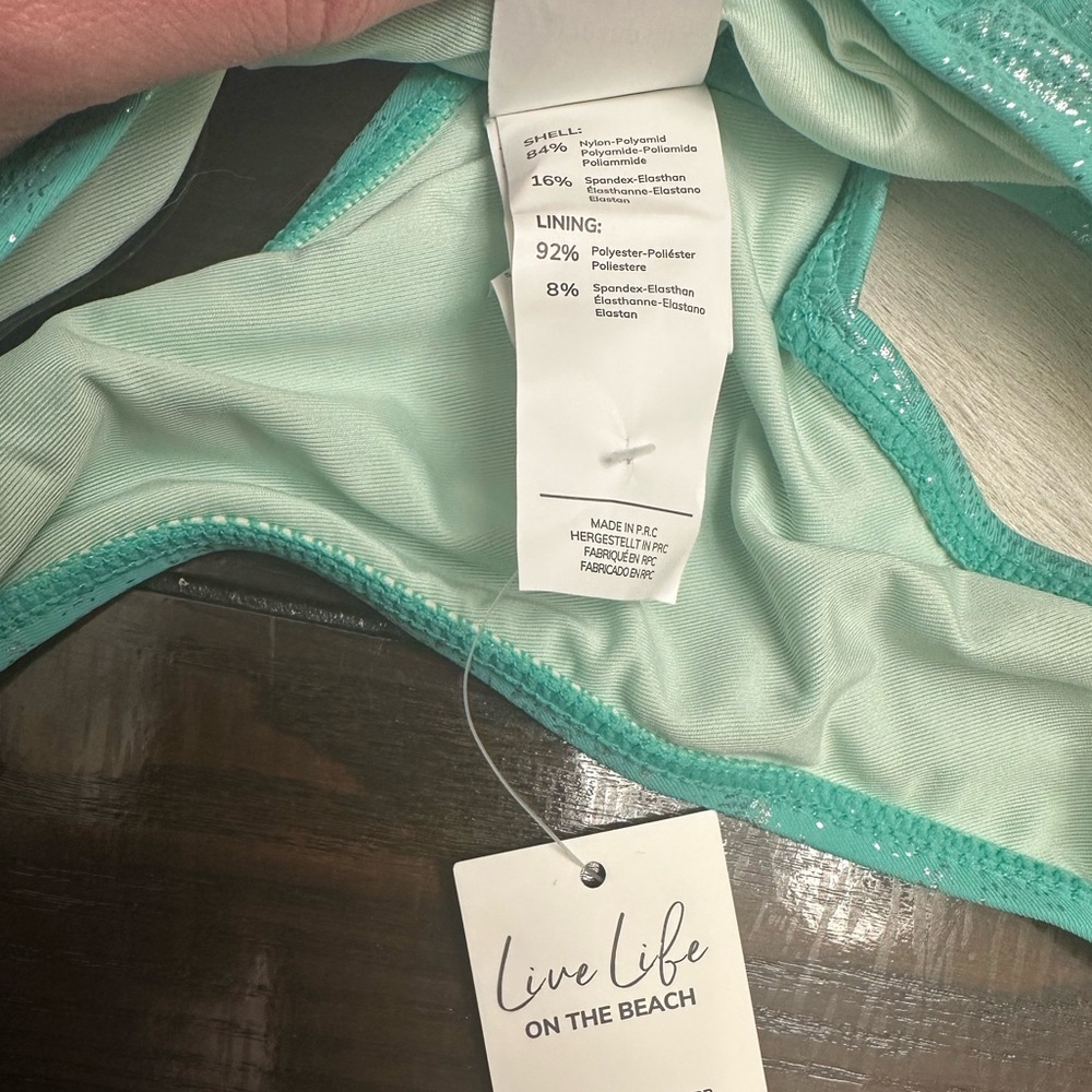 CUPSHE- NWT Atlantis Keyhole Bikini Bralette (M) & Ultra Cheeky Bottoms (S) - Picture 8 of 9